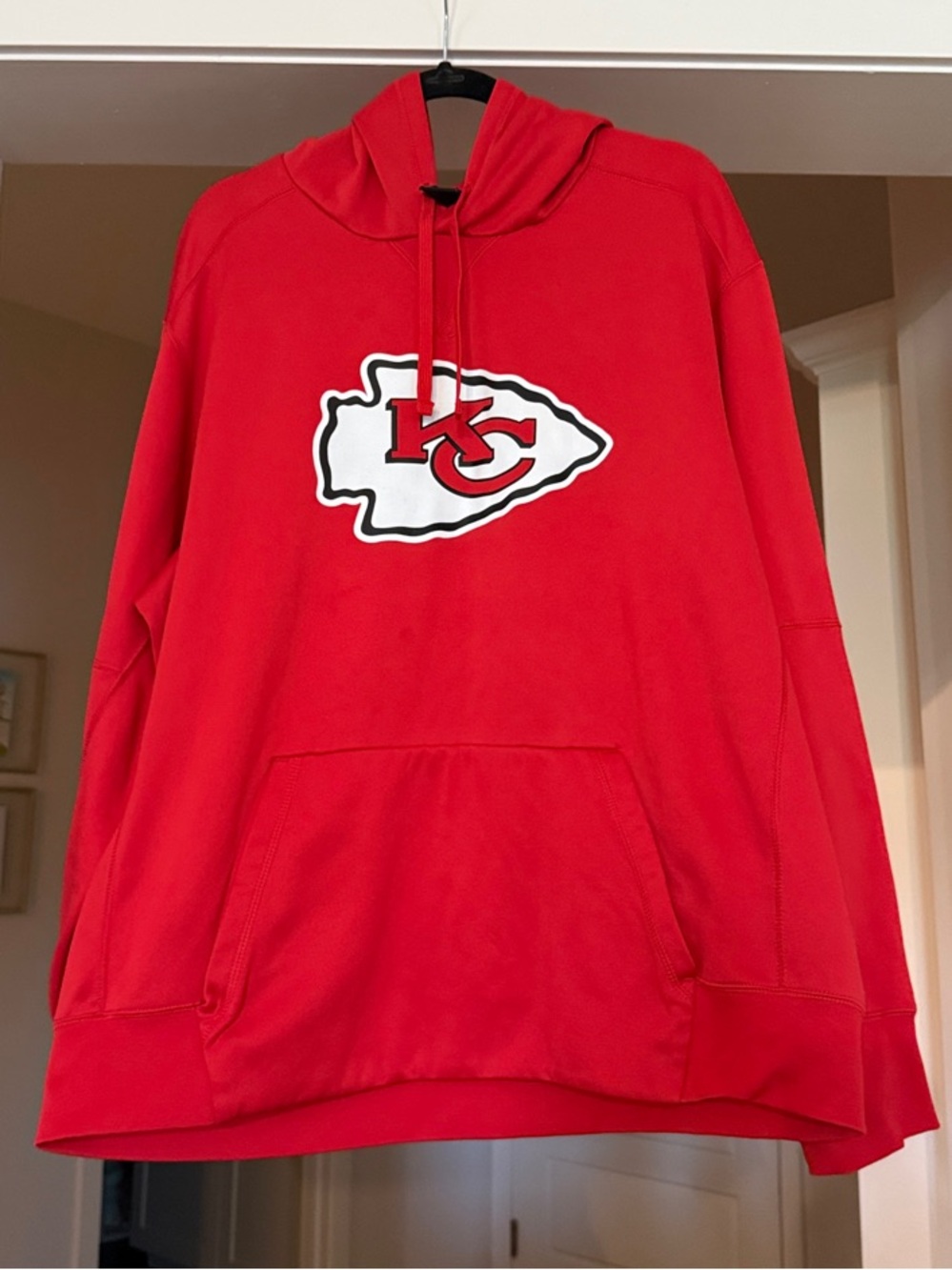 Nike Red Crewneck Hoodie with Center Logo